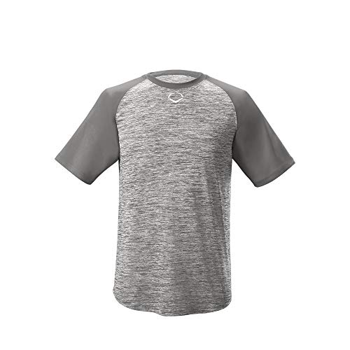 EvoShield Adult E304 Performance Pullover Tech Tee – Charcoal, X-Large
