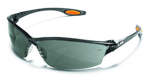 MCR Safety LW212AF Law 2 Anti-Fog Glasses with Temple Inserts, Gray, Pack of 12