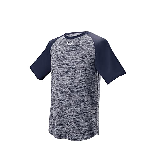 EvoShield Adult E304 Performance Pullover Tech Tee – Navy, Large