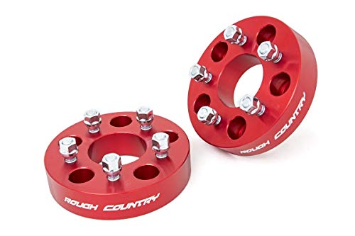 Rough Country 1.5″ Wheel Adapters for 2007-2018 Jeep Wrangler JK Pair – 1100RED