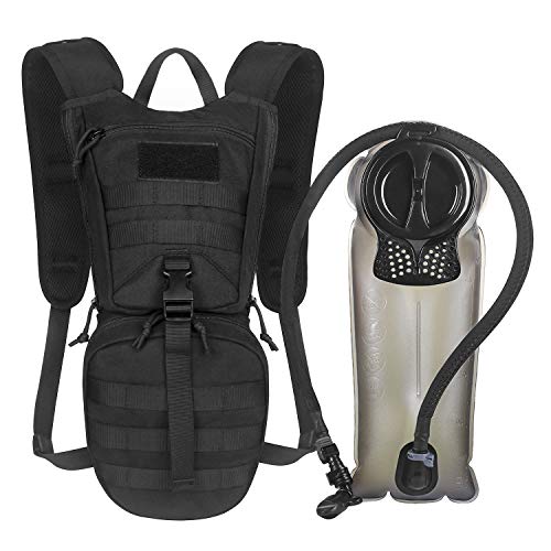 Unigear Tactical Hydration Packs Backpack 1050D with 3L Water Bladder, Thermal Insulation Pack Keeps Liquid Cool up to 4 Hours for Hiking, Cycling, Hunting and Climbing (Black)