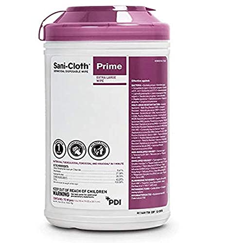 Sani-Cloth Prime Surface Disinfectant Cleaner Wipe Canister Alcohol Scent 70 Ct P24284