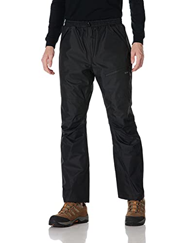 5Oaks Men’s Waterproof Comfort-Fit Rain Over Pants Black S