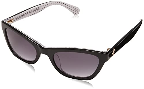 Kate Spade New York Women’s Johneta/S Cat Eye Sunglasses, Black/Grey, One Size