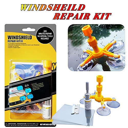 YOOHE Car Windshield Repair Kit – Windshield Chip Repair Kit with Windshield Repair Resin for Fix Auto Glass Windshield Crack Chip Scratch