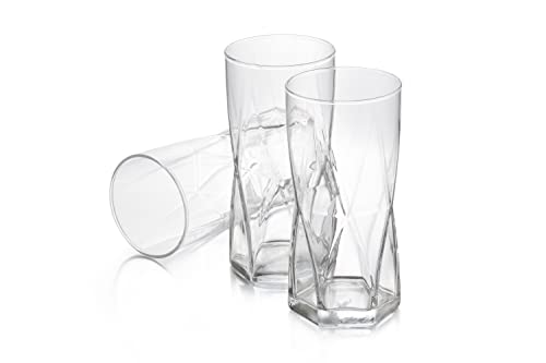 LIBBEY Rhombus Drinking Glasses Collection 4-piece Set (High Ball Cooler)