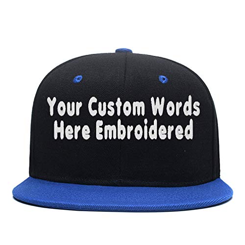 Eray Hip Hop Snapback Casquette,Embroidered.Custom Flat Bill Dance Plain Baseball Dad Hats Black Blue