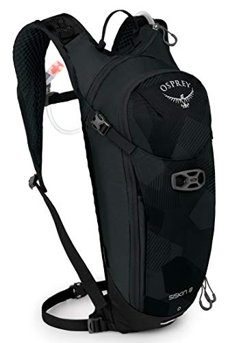 Discontinued Osprey Siskin 8 Men’s Bike Hydration Backpack with Hydraulics Reservoir, Obsidian Black