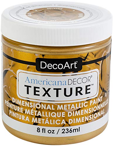 Decoart Texture Metallics 8oz Gold