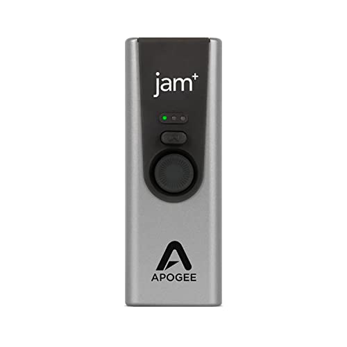 Apogee Jam Plus – Portable USB Audio Interface for Guitars, Bass, Keyboards and Instruments, Works with iOS, MAC OS and Windows PC, Made in USA