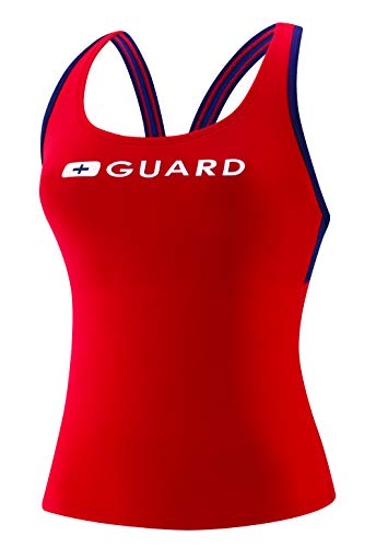 Speedo Women’s Guard Swimsuit Tankini Top Endurance , Us Red, Small