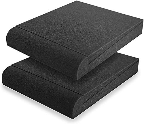 Sonic Acoustics Soundproofing High-Density Studio Isolation Pads, Acoustic Foam Panels, Acoustic Panels For 5 Inch Monitors, Pair Of Rubber Base That Prevents Vibrations, 1.8″ X 8″ X 12″, Pack of 2