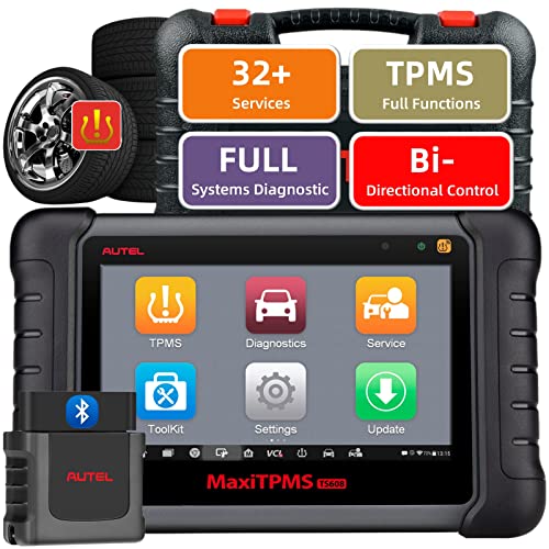 Autel Scaner MaxiTPMS TS608 Diagnostic Tool, Upgraded MK808BT/MK808/MX808, TPMS Programming/Relearn Tool, Bidirectional Control Scan Tool ，All Systems Diagnostic, OBD2 Scanner, FCA AutoAuth