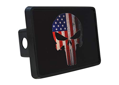 USA American Flag Trailer Hitch Cover Plug US Patriotic Vintage Special Forces Skull