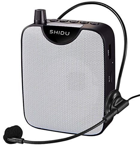 Voice Amplifier SHIDU Original Personal PA System18W with Wired Microphone Headset Mini Loud Speakers Support Recording Funtion Rechargeable for Teachers,Tour Guides,Classroom,Yoga Trainers