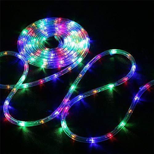 Bebrant LED Rope Lights Battery Operated String Lights-40Ft 120 LEDs 8 Modes Outdoor Waterproof Fairy Lights Dimmable/Timer with Remote for Camping Party Garden Holiday Decoration(Multi-Color)