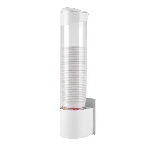 FTVOGUE Paper Cups Dispenser 7.5cm Long Anti Dust Plastic Holder 50 Cups Convenient Container