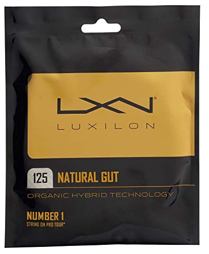 Luxilon Natural Gut 17 Gauge Tennis Racquet String Sets 2-Pack (2 Sets Per Order) – Best for Comfort and Control