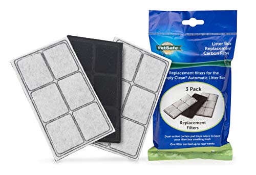 PetSafe Litter Box Replacement Carbon Filters, 3-Pack, for Use with PetSafe Simply Clean Automatic Cat Litter Box