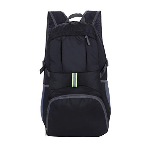 VORCOOL Outdoor Packable Lightweight Backpack Durable Foldable Sports Backpack Daypack for Traveling Hiking Camping (Black)
