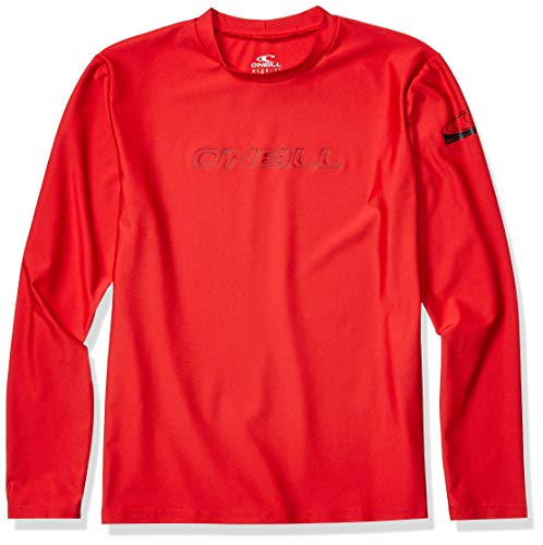 O’Neill Wetsuits Youth Basic Skins 50+ Long Sleeve Sun Shirt, Red, 8