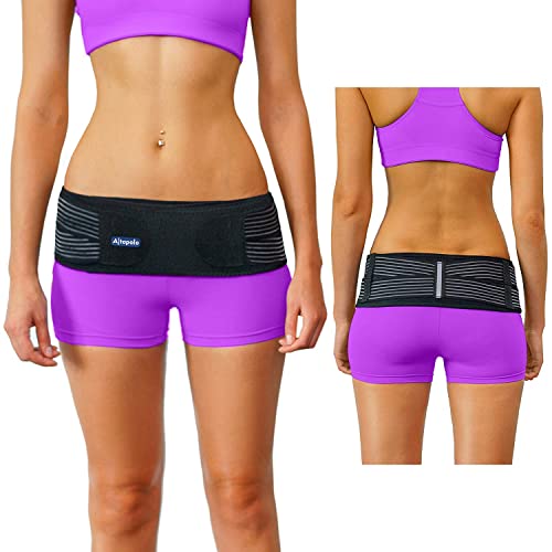 Altapolo Si Belt – Sacroiliac Belt for Women and Men, Si Joint Hip Brace for Lower Back, Leg and Pelvic Support, Lumbar Nerve and Sciatica Pain Relief – Trochanter Belt for Pelvic Tilt Correction