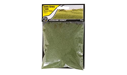 Woodland Scenics Static Grass 2mm-Medium Green -FS614