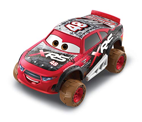 Disney Cars Toys Mattel XRS Mud Racing Racing T. G. Castlenut Vehicle 155 Scale Die-Casts, Real Suspensions, Off-Road, Dirt-Splashed Design, All-Terrain Wheels, Ages 3 and upâ€‹