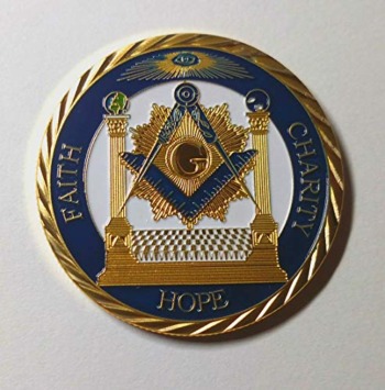 Masonic Freemason Faith Hope Charity – Initiated Passed Raised Proud Colorized Challenge Art Coin | The Storepaperoomates Retail Market - Fast Affordable Shopping