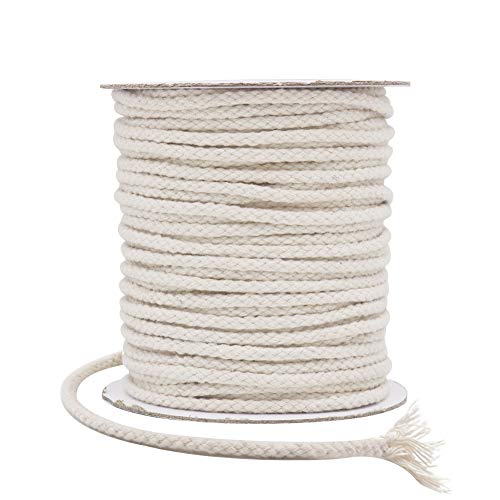 Tenn Well 5mm Macrame Cord, 165Feet Braided Cotton Rope Thick Craft Twine for Macrame Plant Hangers, Wall Hangings, Drawstrings, Dream Catchers, DIY Crafts (Beige)