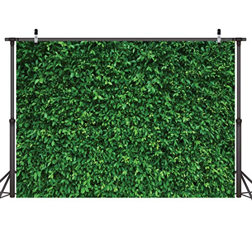 LYWYGG 7x5FT Green Leaves Photography Backdrops Nature Backdrop Birthday Background for Birthday Party Seamless Photo Booth Prop Backdrop CP-87