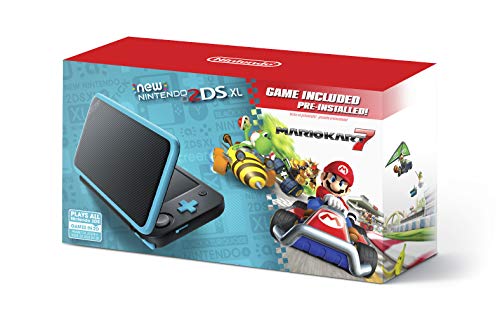New Nintendo 2DS XL – Black + Turquoise With Mario Kart 7 Pre-installed – Nintendo 2DS