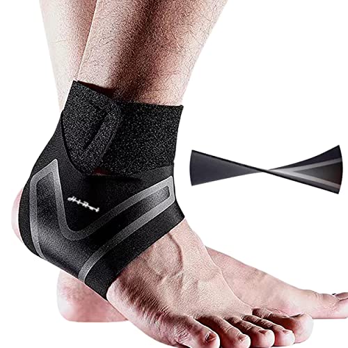 HiRui Ankle Brace Ankle Support Ankle Wrap for Running, Arthritis, Pain Relief, Sprains, Sports Injuries, Recovery, Ultra-Thin Breathable Neoprene Ankle Compression Brace (Left Foot/Large)
