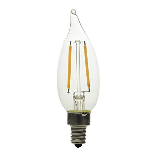GE Basic 12-Pack 60 W Equivalent Dimmable Warm White Ca10 LED Light Fixture Light Bulbs Vintage Soft LED Decorative Candelabra Antique