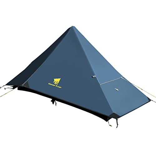 GEERTOP Ultralight Tent 1 Person 4 Season Single Man Backpacking Tent Waterproof Backpack Tent for Camping Hiking Outdoor Travel – Trekker Pole Tent