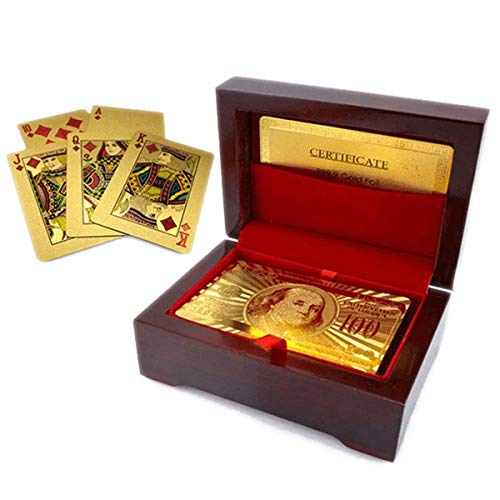Luxurious 24K Gold Plated Playing Cards with Case – Make Your Magic Tricks More Luxurious & Creative for Family & Friends