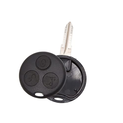 uxcell New 3 Buttons Car Uncut Insert Key Fob Remote Control Case Shell Replacement for Mercedes Benz for SMART Fortwo