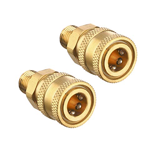 Tool Daily Pressure Washer Coupler, Quick Connect Fitting, Female NPT Socket to Male Thread, 5000 PSI, 1/4 Inch, 2-pack