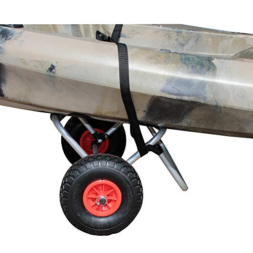 BKC UH-KC271 Two-Wheeled Cart for Kayaks, Stand Up Paddle Boards, Canoes – Easy Overland Transport at the Lake, Beach, or Reservoir