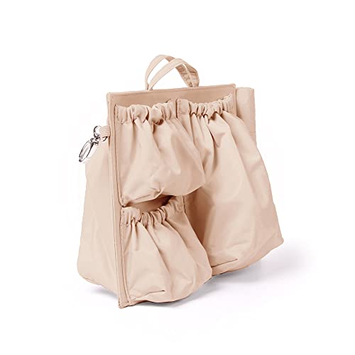 ToteSavvy Mini – Diaper Bag Organizer (Almond, 9.5″ x 9″ x 5″)