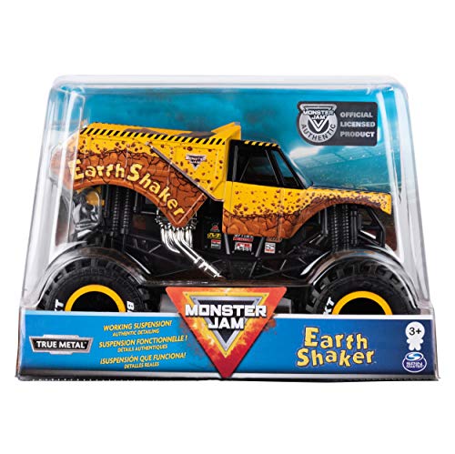 Monster Jam Official Earth Shaker Monster Truck Die-Cast Vehicle, 1:24 Scale