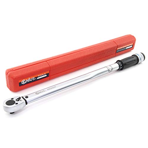 Genius Tools 1/2″ Dr. Torque Wrench, 50 ~ 250 ft. lbs. – 480250F