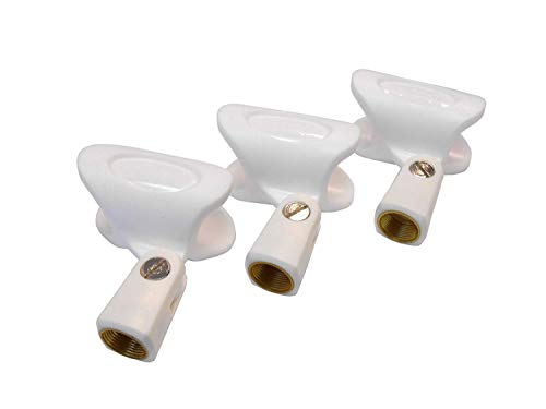 Audio2000’S S4110 3-PK White Wireless Microphone Holders Clips