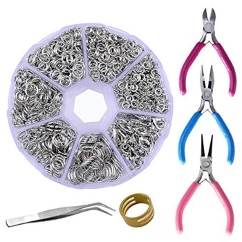 Supla Jewelry Making findings Beading Suppliers Open Jump Rings 4mm 5mm 6mm 7mm 8mm 10mm 21 Gauge and 19 Gauge,Lobster Claw Clasp 12 x 7mm and Round Nose Pliers, Flat Nose Pliers, Side-Cutting Pliers | The Storepaperoomates Retail Market - Fast Affordable Shopping