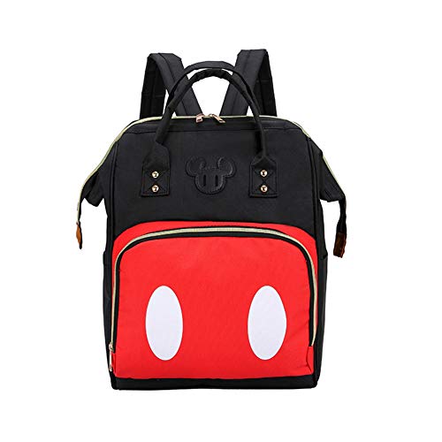Exttlliy Baby Diaper Bag Backpack, Large Capacity Waterproof Multi-Function Fashion Polka Dots Travel Bag Pack, Nursing Bag(B)
