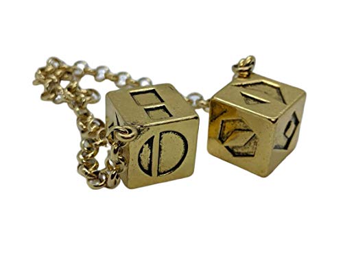 Smuggler’s Dice Accurate Antique Weathered Gold Plated Solo Dice (Large)