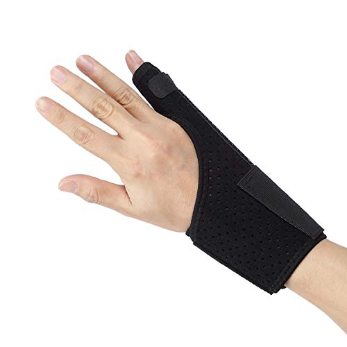 Ultrafun Trigger Finger Splint Brace Support Breathable Wrist and Thumb Fracture Finger Stabilizer Brace Sleeves for Pain Relief, Carpal Tunnel Arthritis Tendonitis (Black)