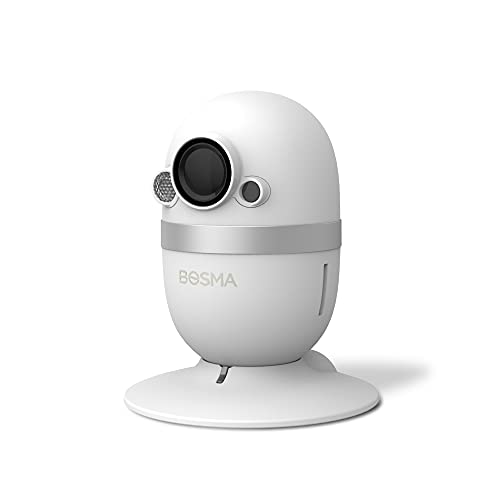 Bosma CapsuleCam Pro Baby Monitor, Indoor Security Camera with Phone app, 1080p HD WiFi Camera with 2 Way Audio, 162° Super Wide Angle, Color Night Vision, Motion & Sound Detection, Free Local Storage