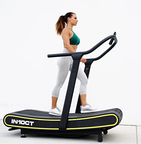 IN10CT (Intensity) Health Runner Curved Manual Treadmill – Non Motorized Treadmill with Curved Running Platform