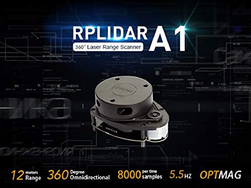 seeed studio RPLIDAR A1M8-R6 360 Degree 2D Laser Range Scanner Kit, 8000 Times Sample Rate and 12 Meters Distance Radar Sensor Module for Intelligent Obstacle/Robot/Avoidance/Maker Education